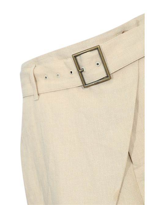 Pantalone in lino con piega e cintura POLO RALPH LAUREN | 211A96322001